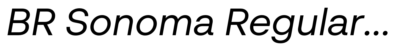 BR Sonoma Regular Italic